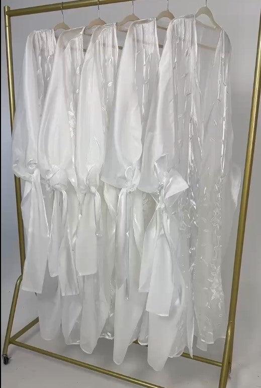 Frosted Petals - Petal Detail Sheer Organza Abaya