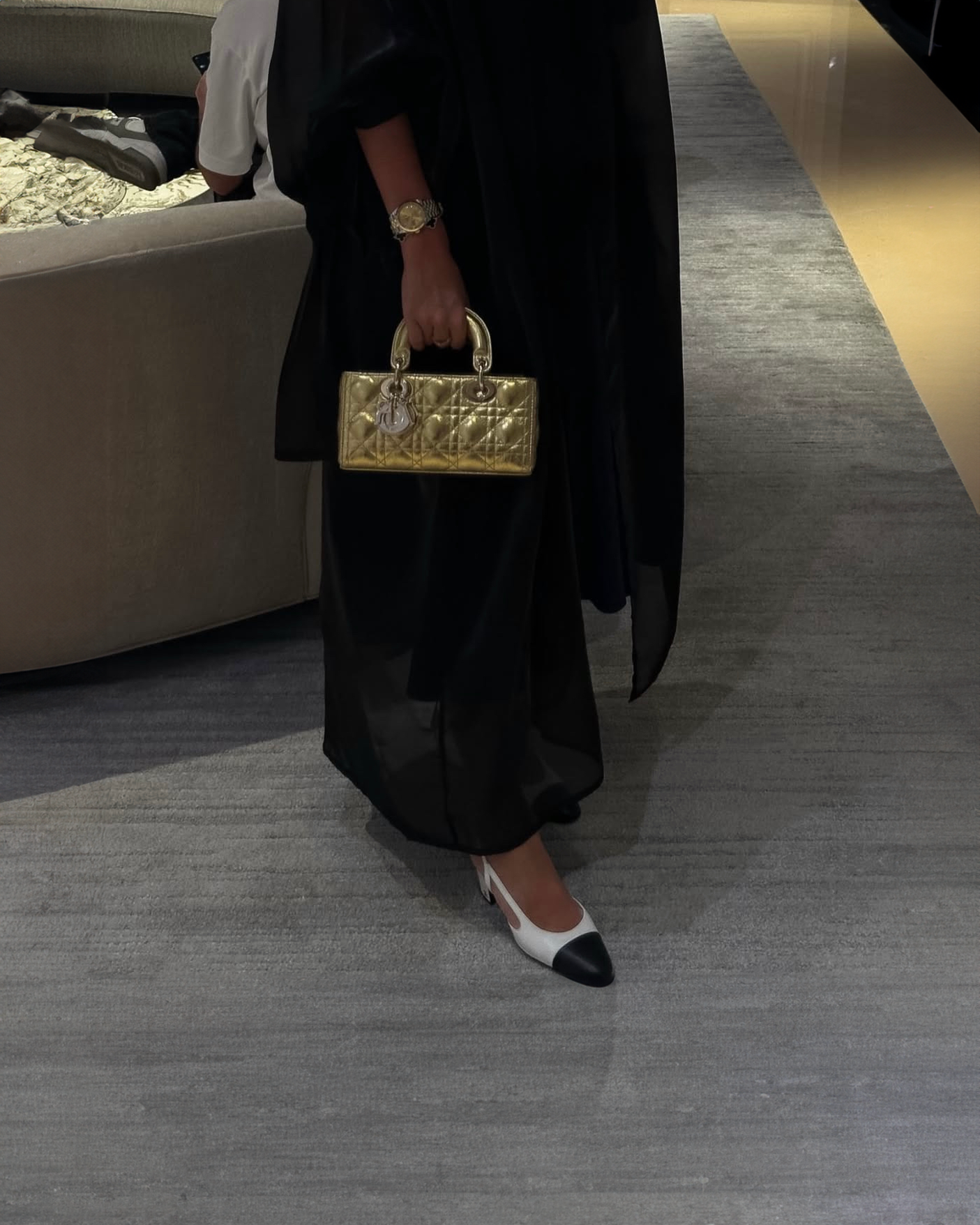 City Lights - Organza Tie Sleeve Abaya