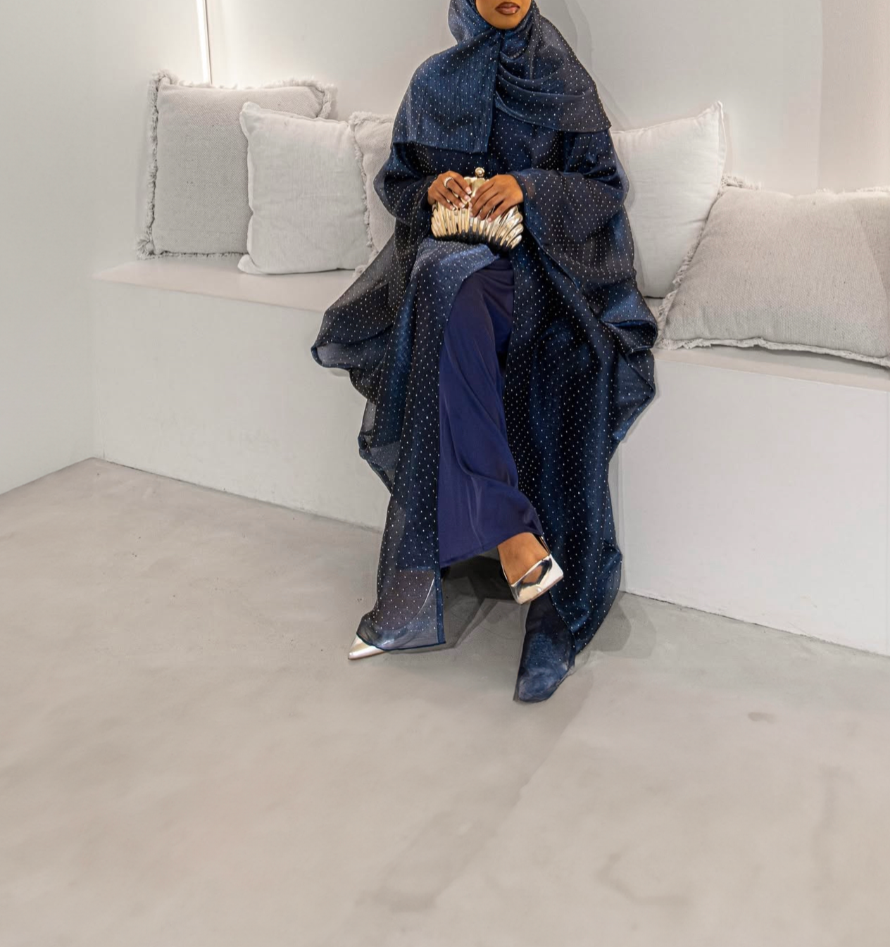 Rihla Shimmer Organza Abaya