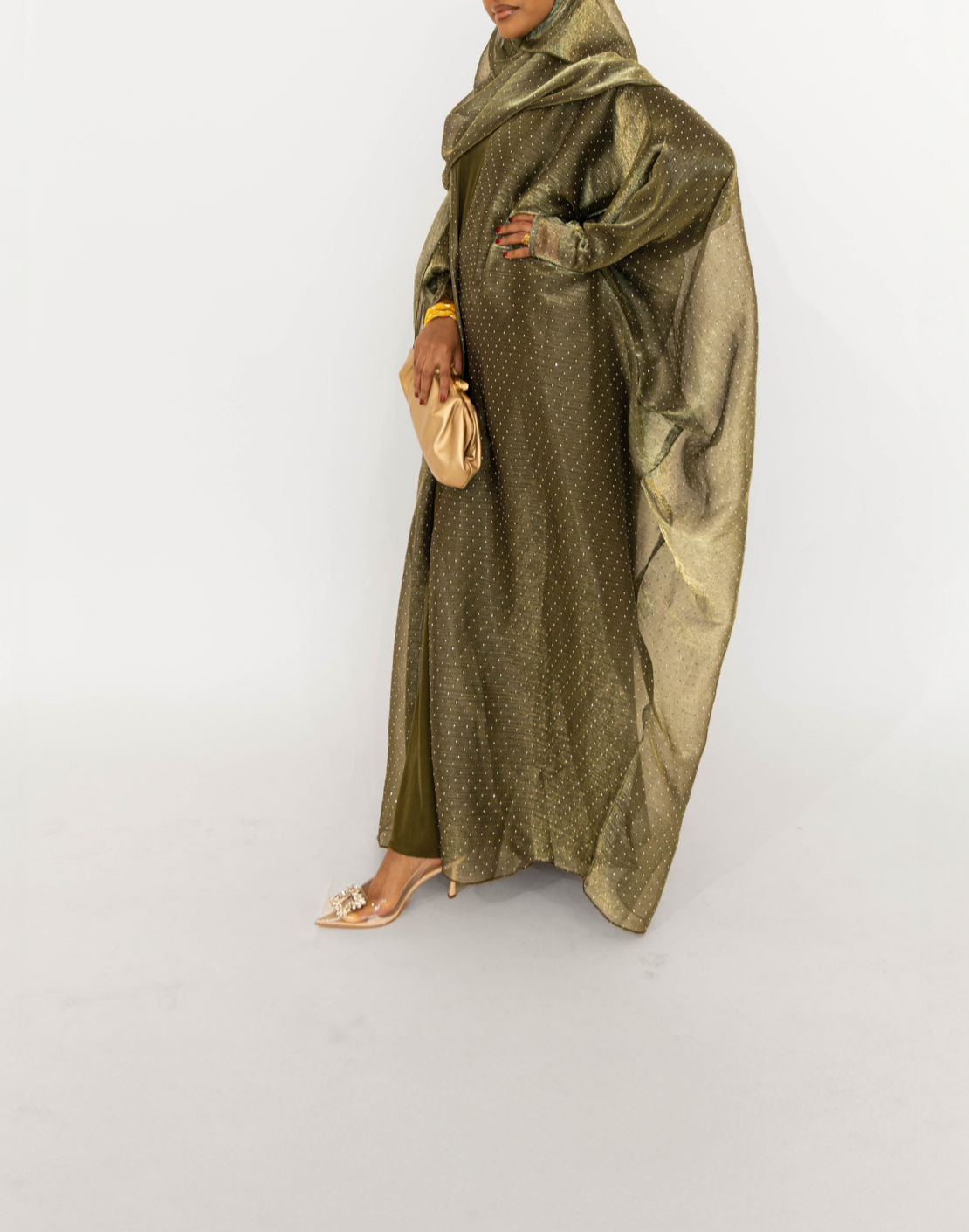 Rihla Shimmer Organza Abaya
