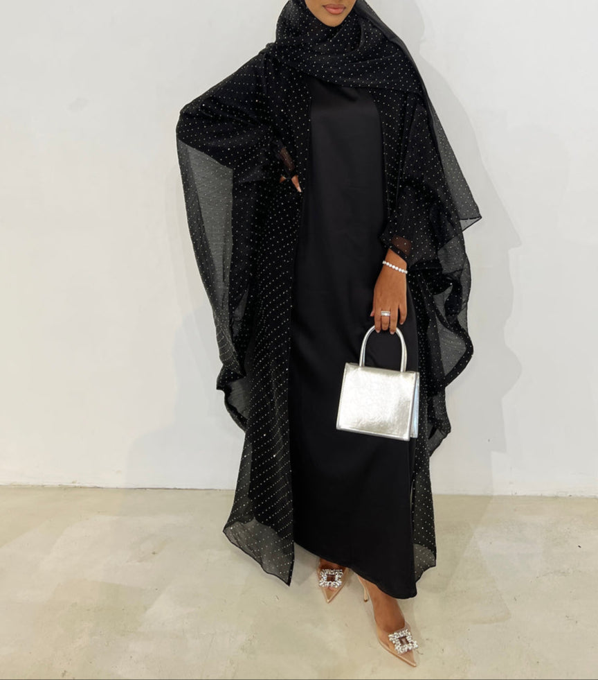 Rihla Shimmer Organza Abaya