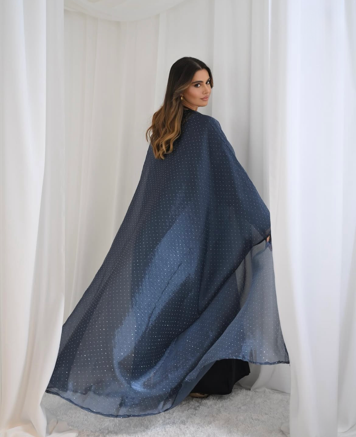 Rihla Shimmer Organza Abaya