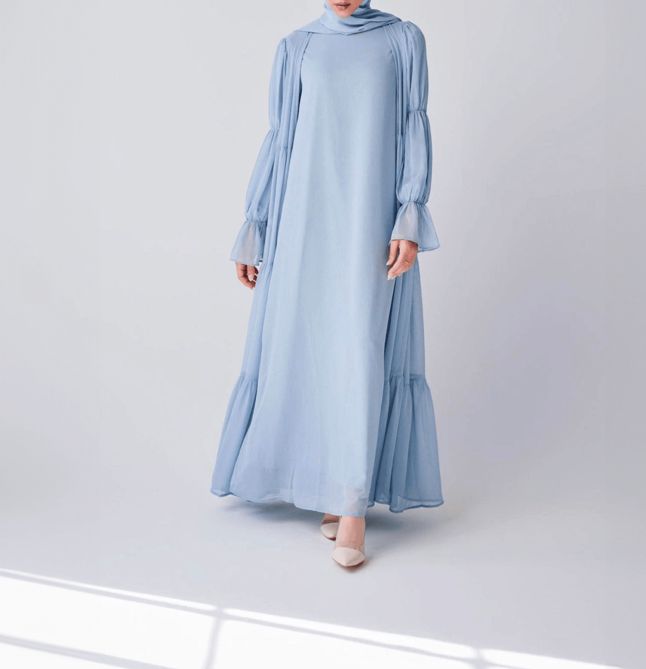 Flowy Chiffon Dress Set
