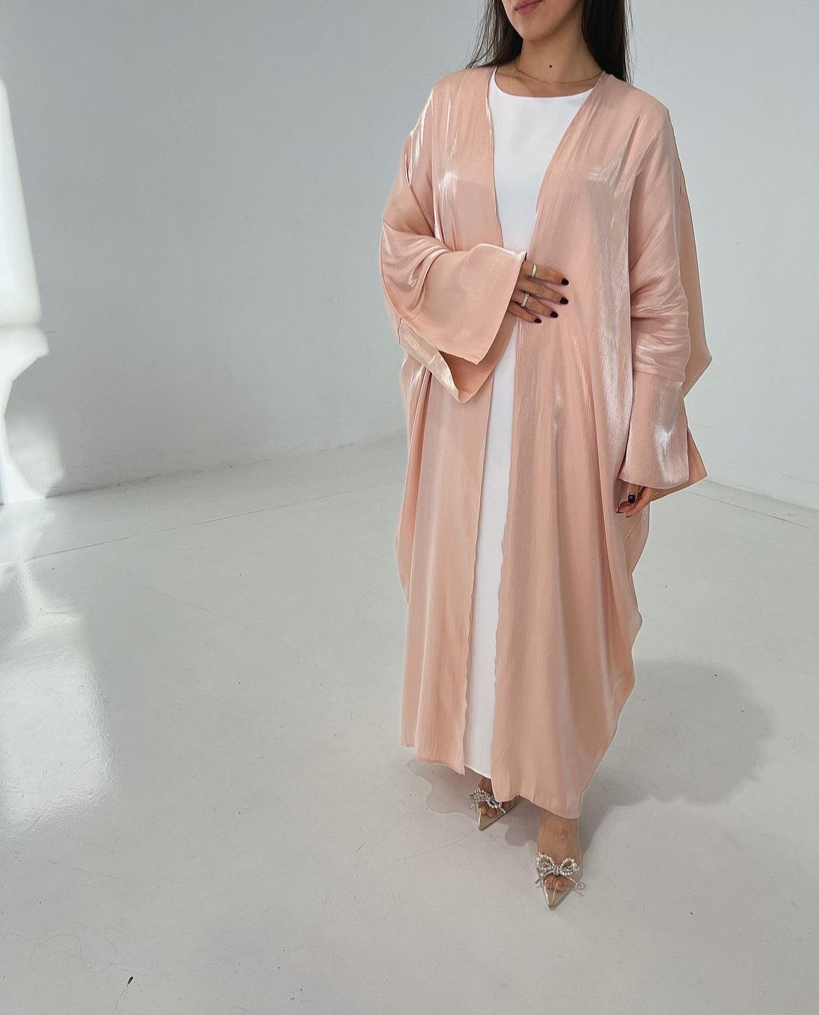 Noor Shimmer Slit-Sleeve Abaya