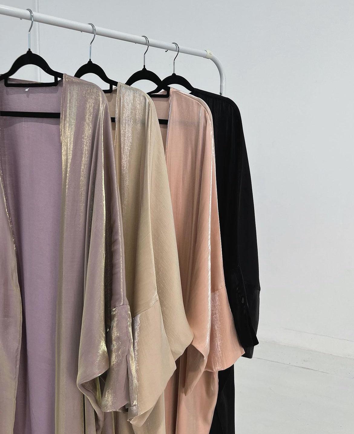 Noor Shimmer Slit-Sleeve Abaya