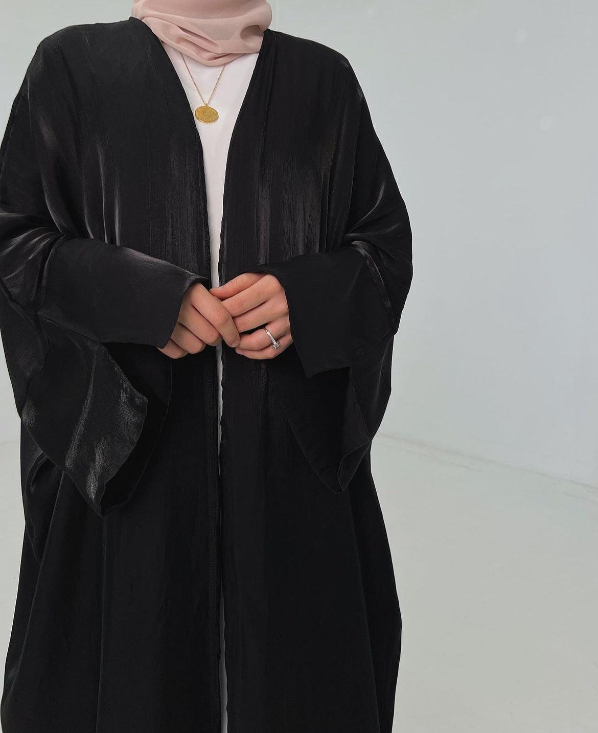 Noor Shimmer Slit-Sleeve Abaya