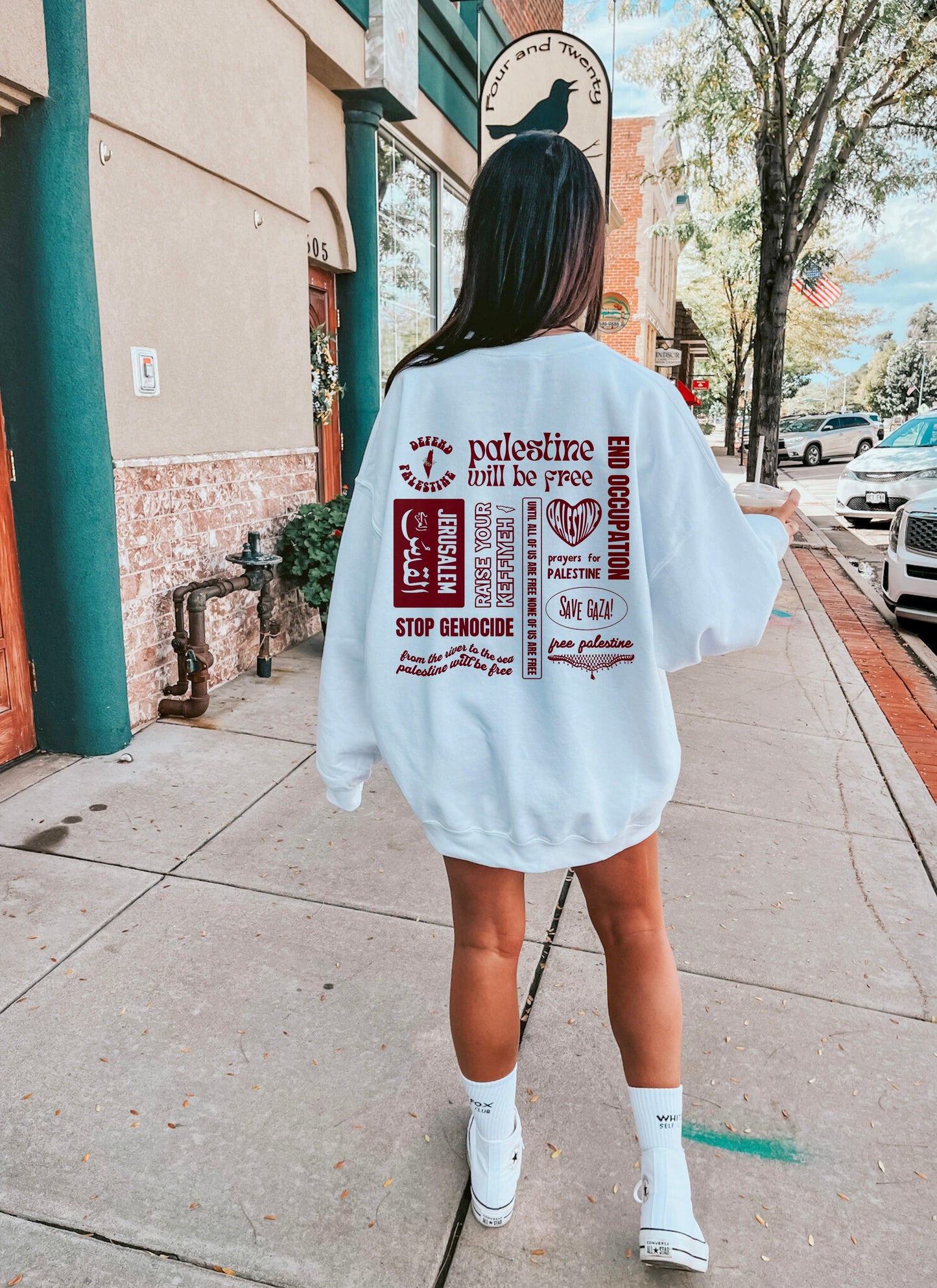 "End Occupation" Sweater - Red Graphic