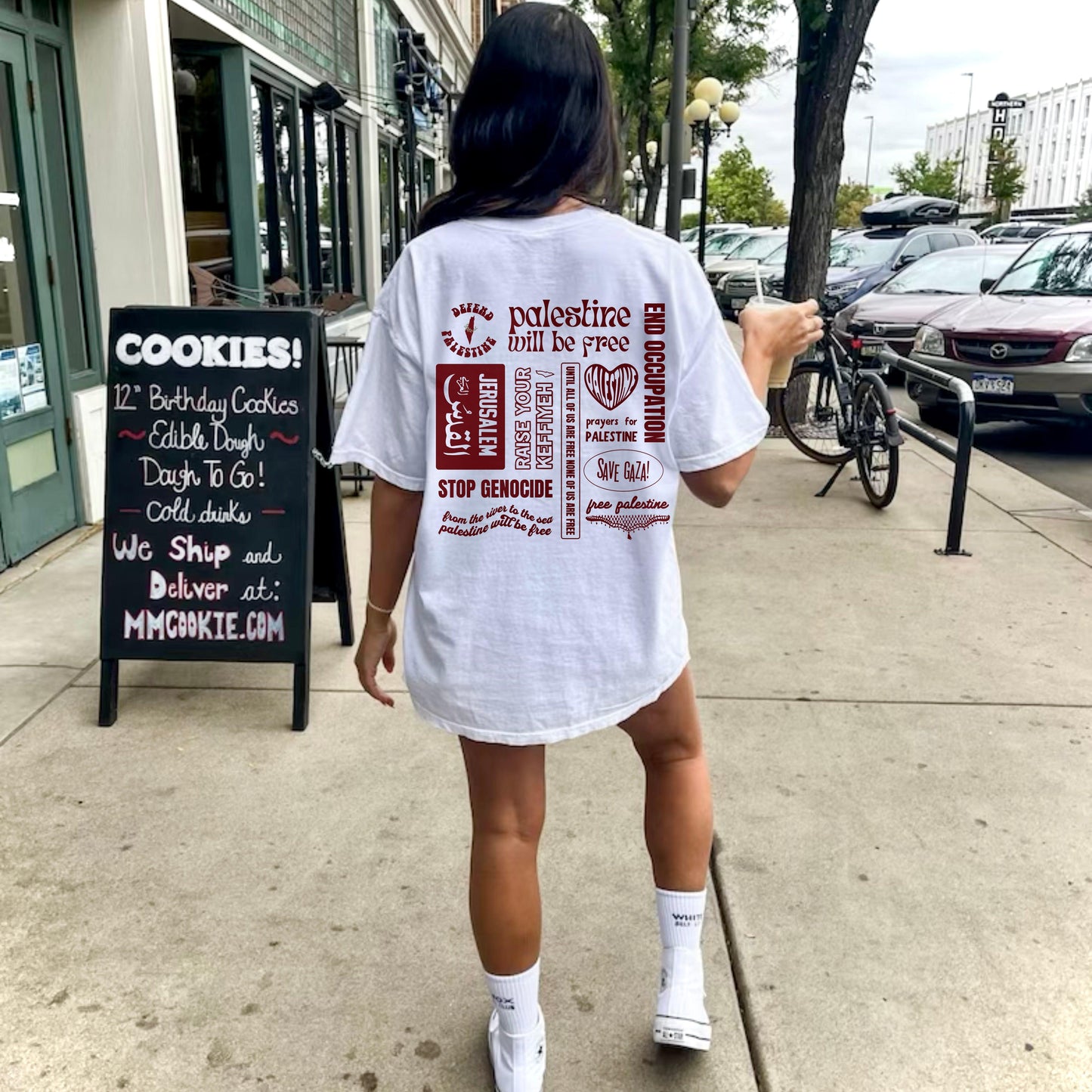 "End Occupation" Tee - Red Graphic