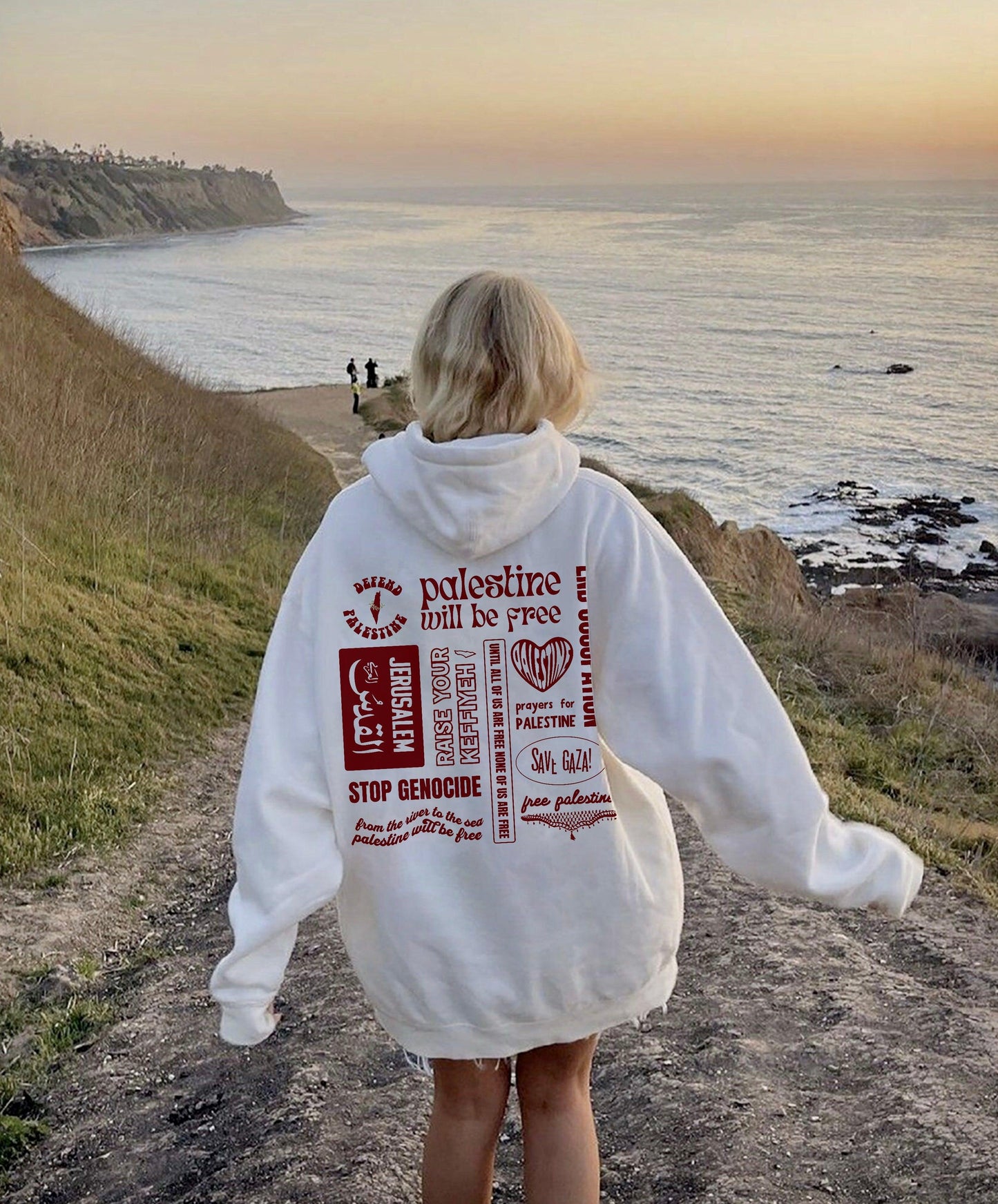 "End Occupation" Hoodie - Red Graphic