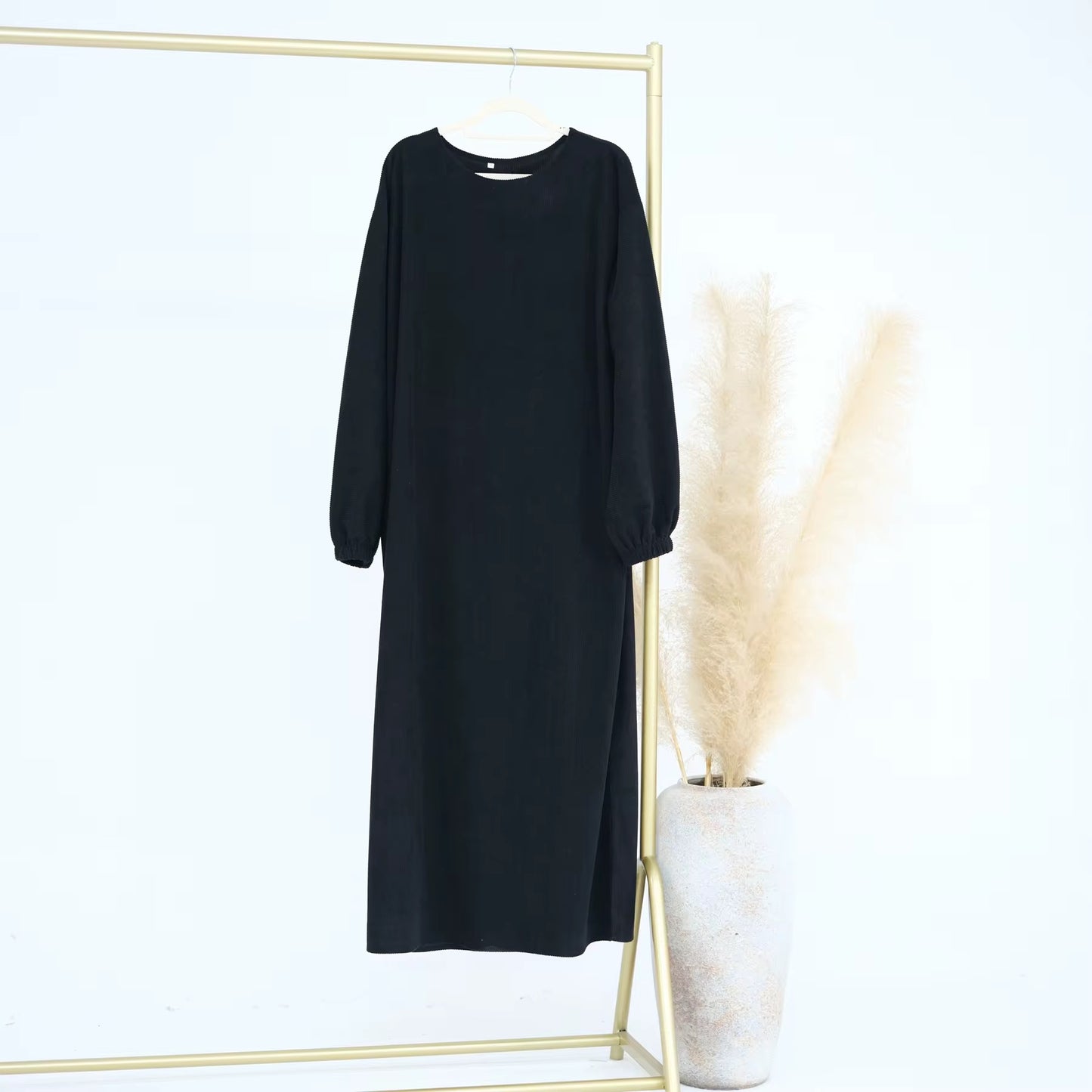 Plush - Corduroy Cuff Sleeve Abaya