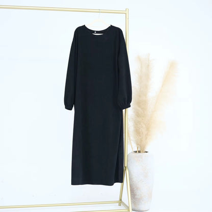 Plush - Corduroy Cuff Sleeve Abaya