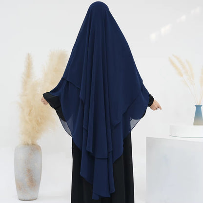 Double Layered Chiffon Khimar