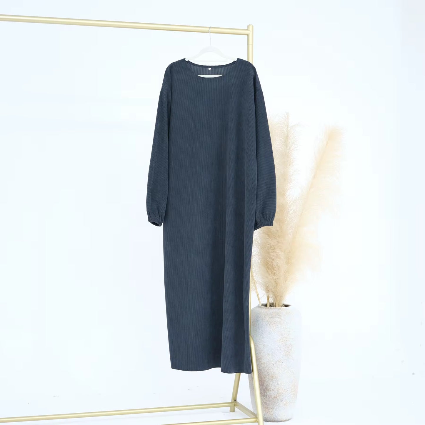 Plush - Corduroy Cuff Sleeve Abaya