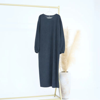 Plush - Corduroy Cuff Sleeve Abaya