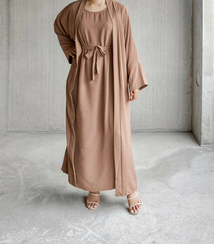 Manal Crepe Abaya Set