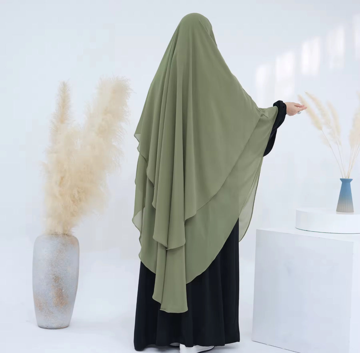 Double Layered Chiffon Khimar