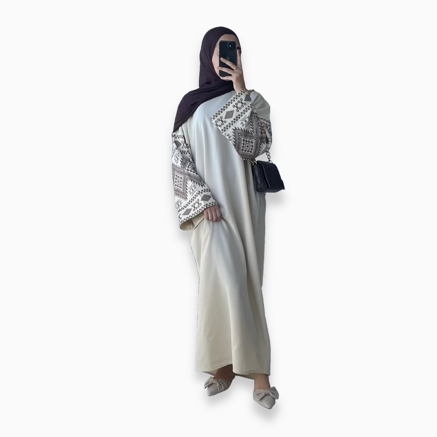 Reem Embroidered Arm Abaya