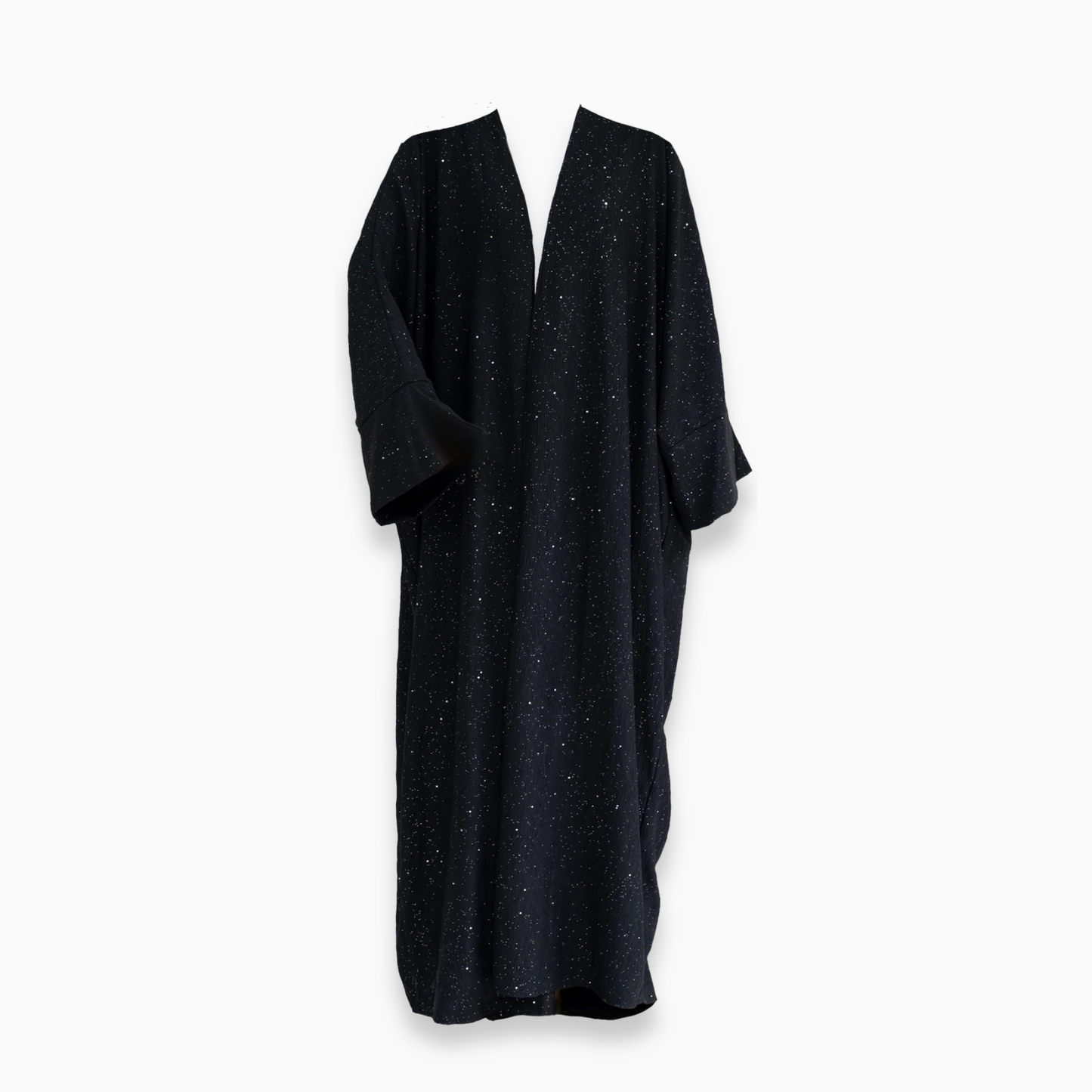 Starry Eyed - Ribbed Texture Slit Sleeve Abaya