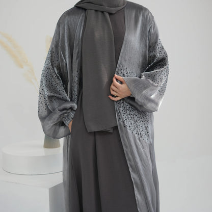 Starry Night Beaded Abaya Set