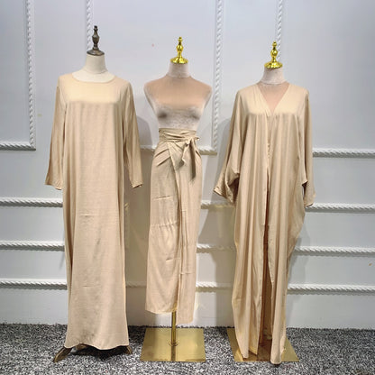 Wrap Abaya - Three Piece Set