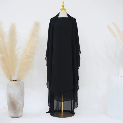 Double Layered Chiffon Khimar