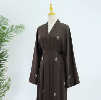 Crystal Leaf - Gem Embroidered Abaya