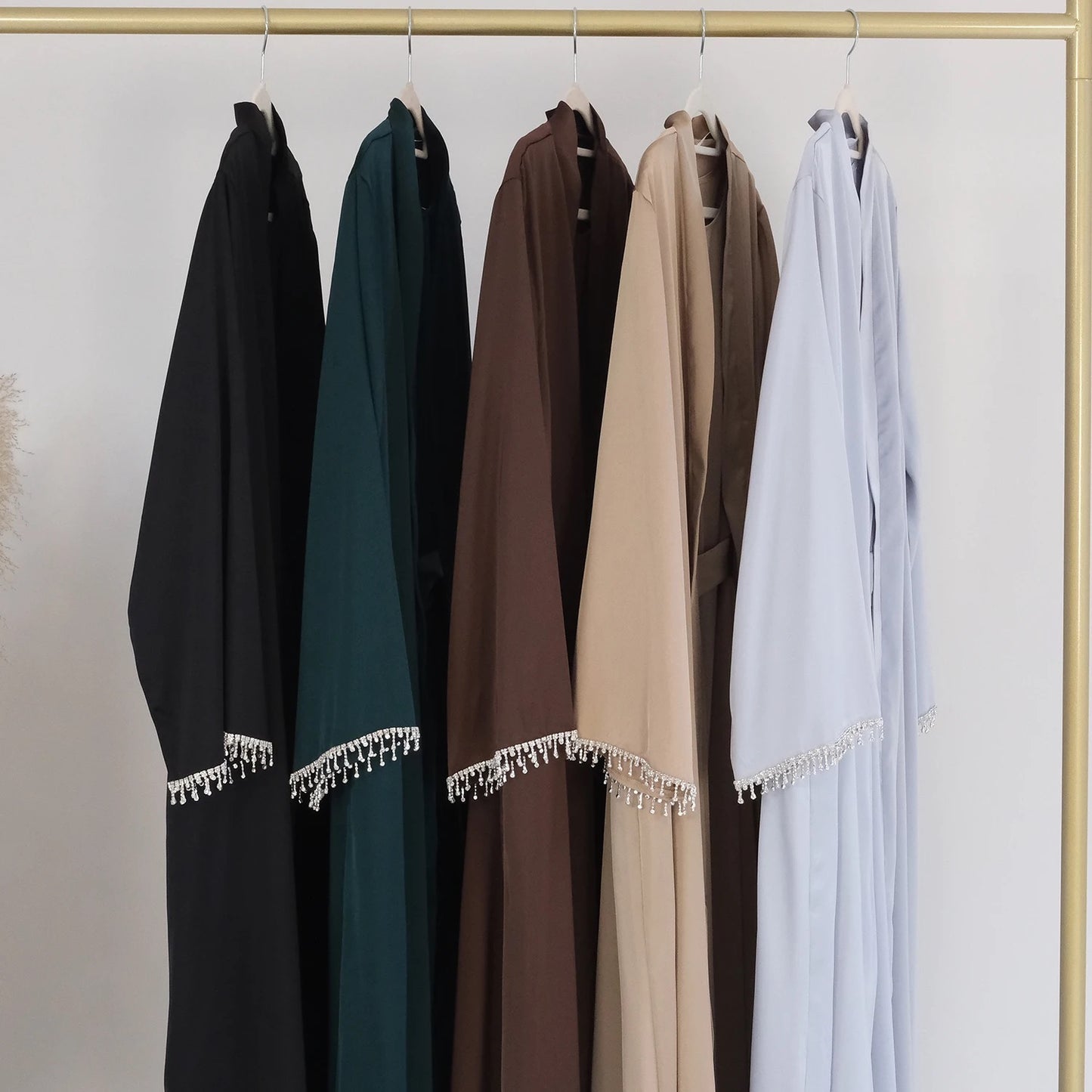 Crystal Mirage - Gem Sleeve Detail Abaya Set