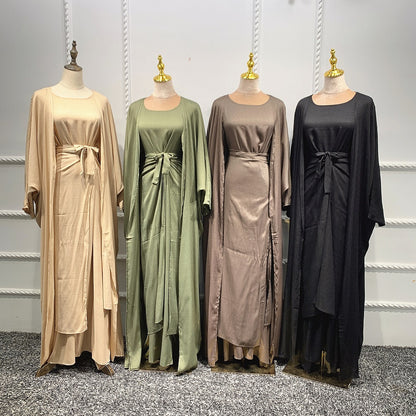 Wrap Abaya - Three Piece Set