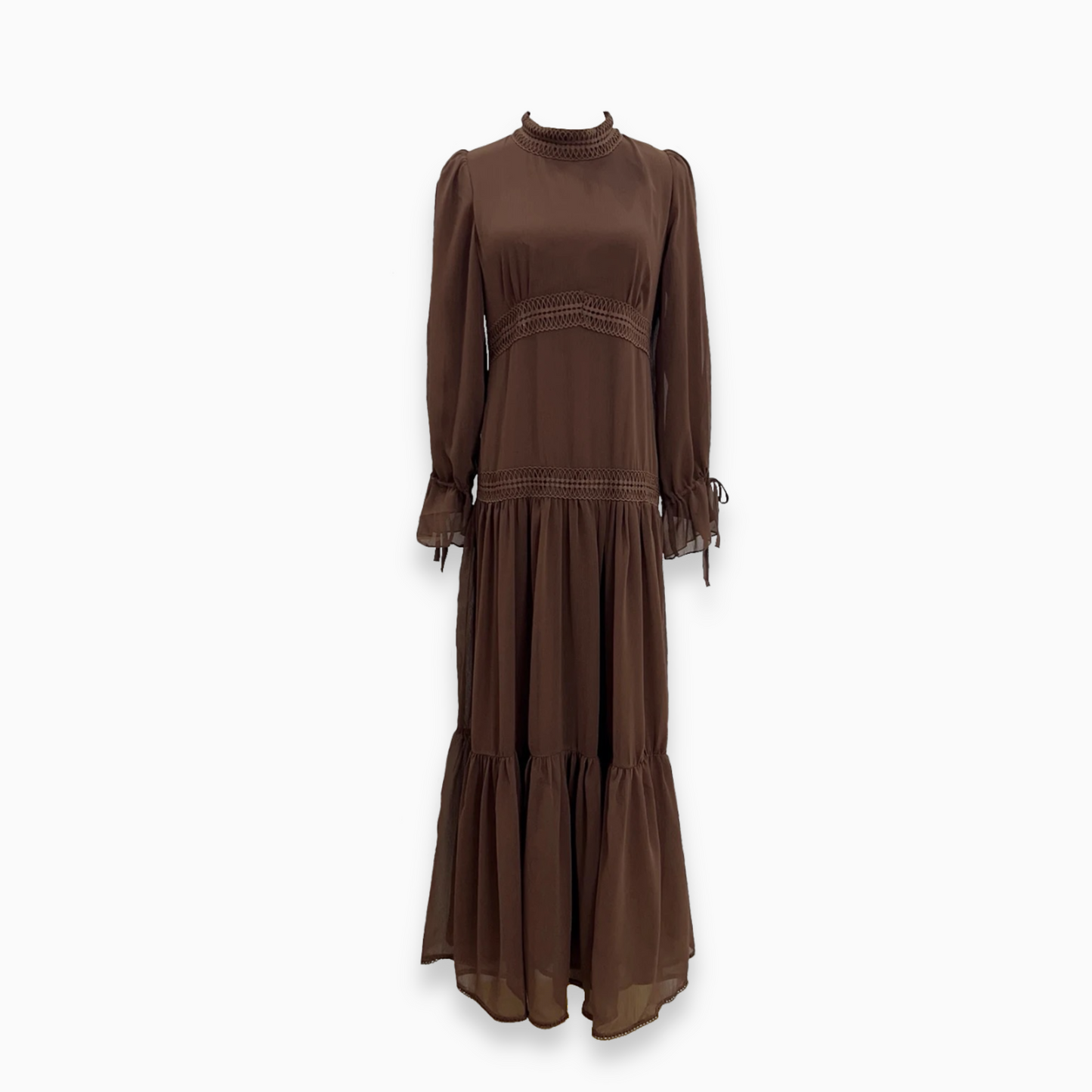 Chiffon Drop Waist Maxi Dress