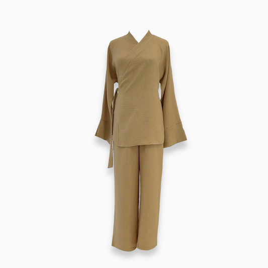 Amani Wrap Tie Crepe Set