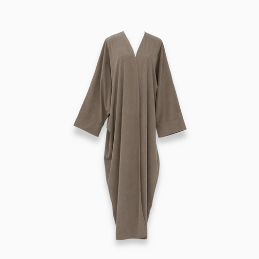 Corduroy Cuff Sleeve Abaya