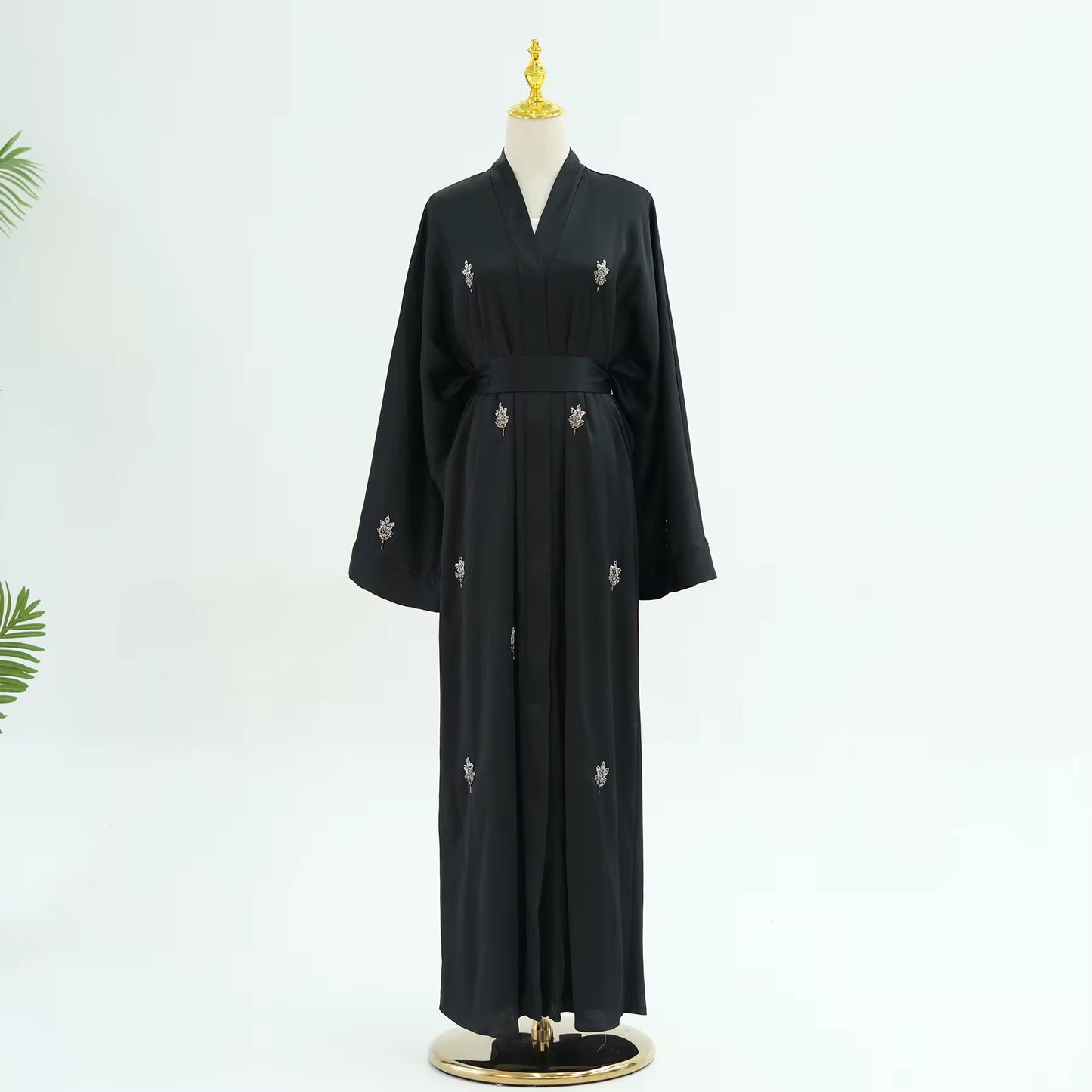 Crystal Leaf - Gem Embroidered Abaya