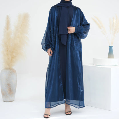 Starry Night Beaded Abaya Set