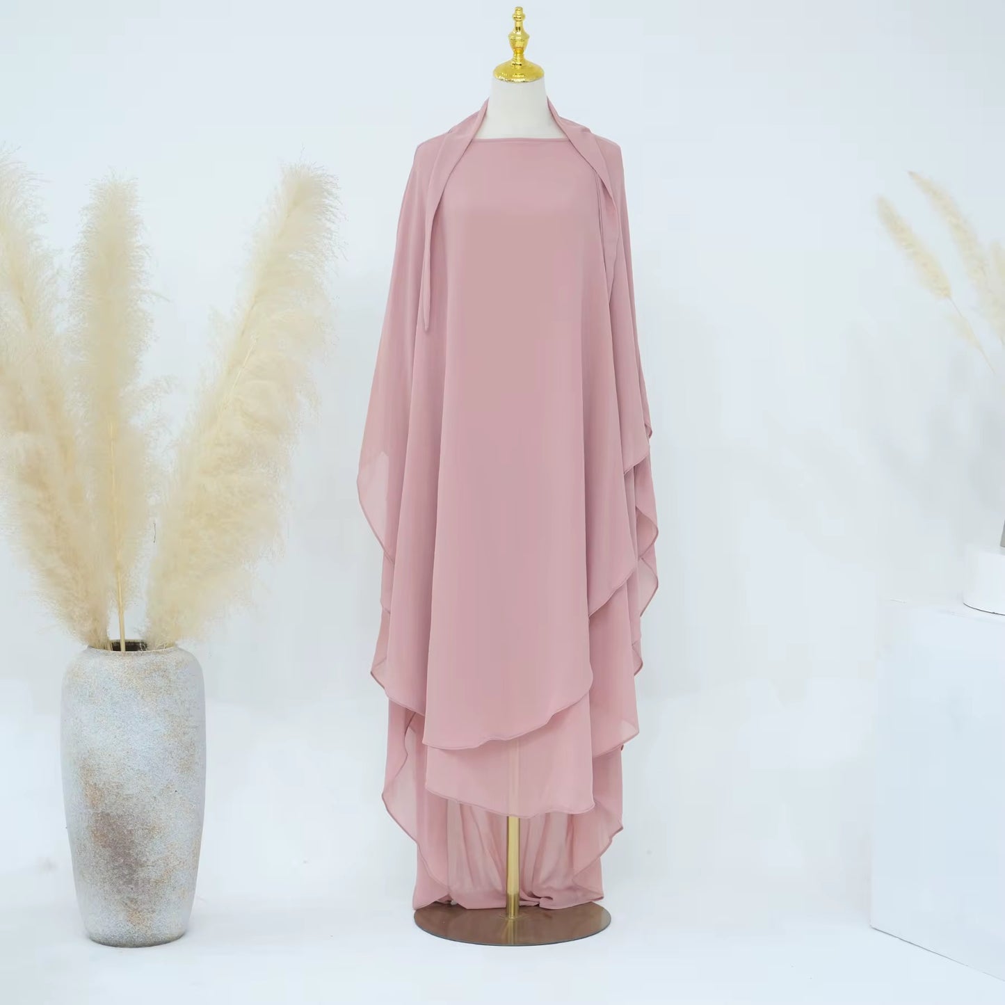 Double Layered Chiffon Khimar
