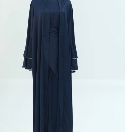 Trumpet Sleeve Abaya Set