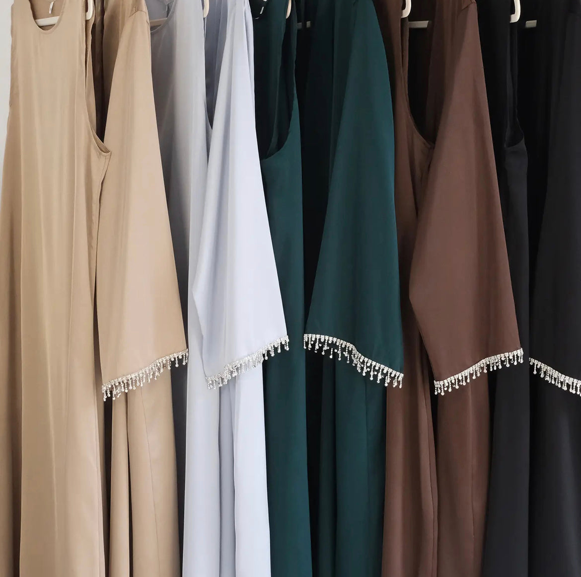 Crystal Mirage - Gem Sleeve Detail Abaya Set