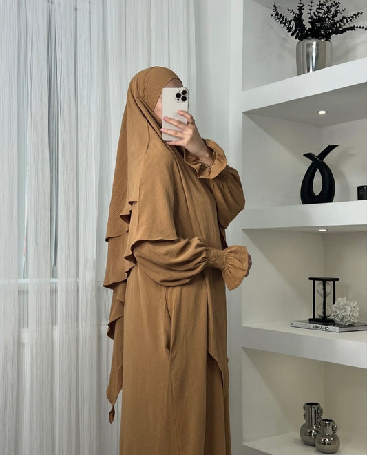 Waterfall Crinkle Khimar Set