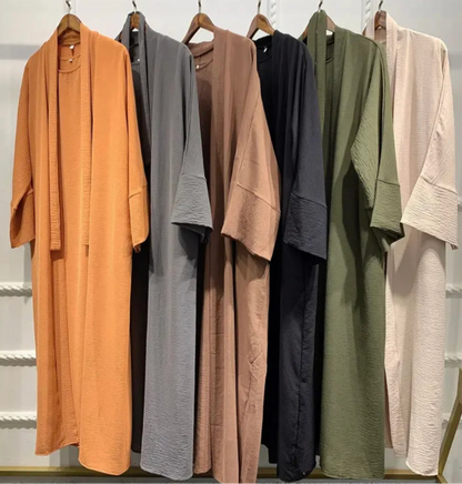 Manal Crepe Abaya Set