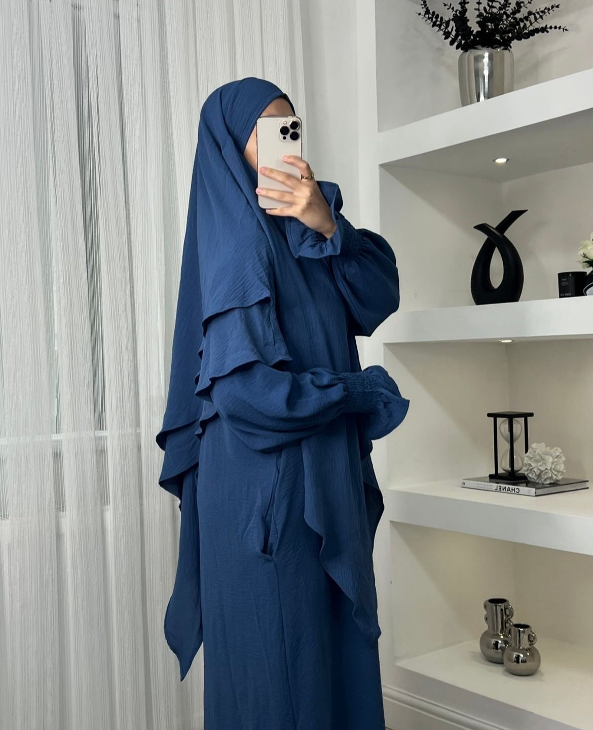 Waterfall Crinkle Khimar Set