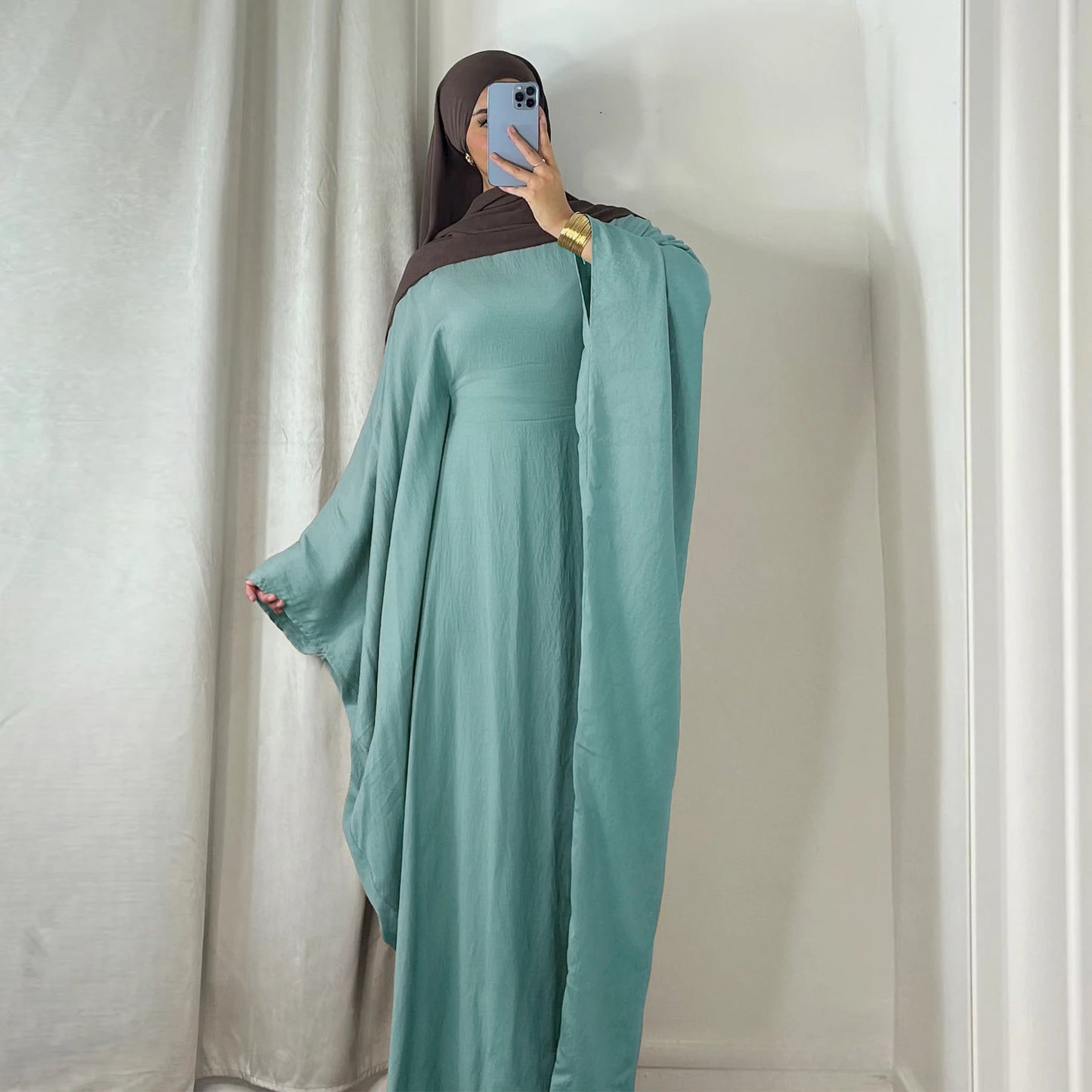 Mahira Crepe Cinch Waist Kaftan