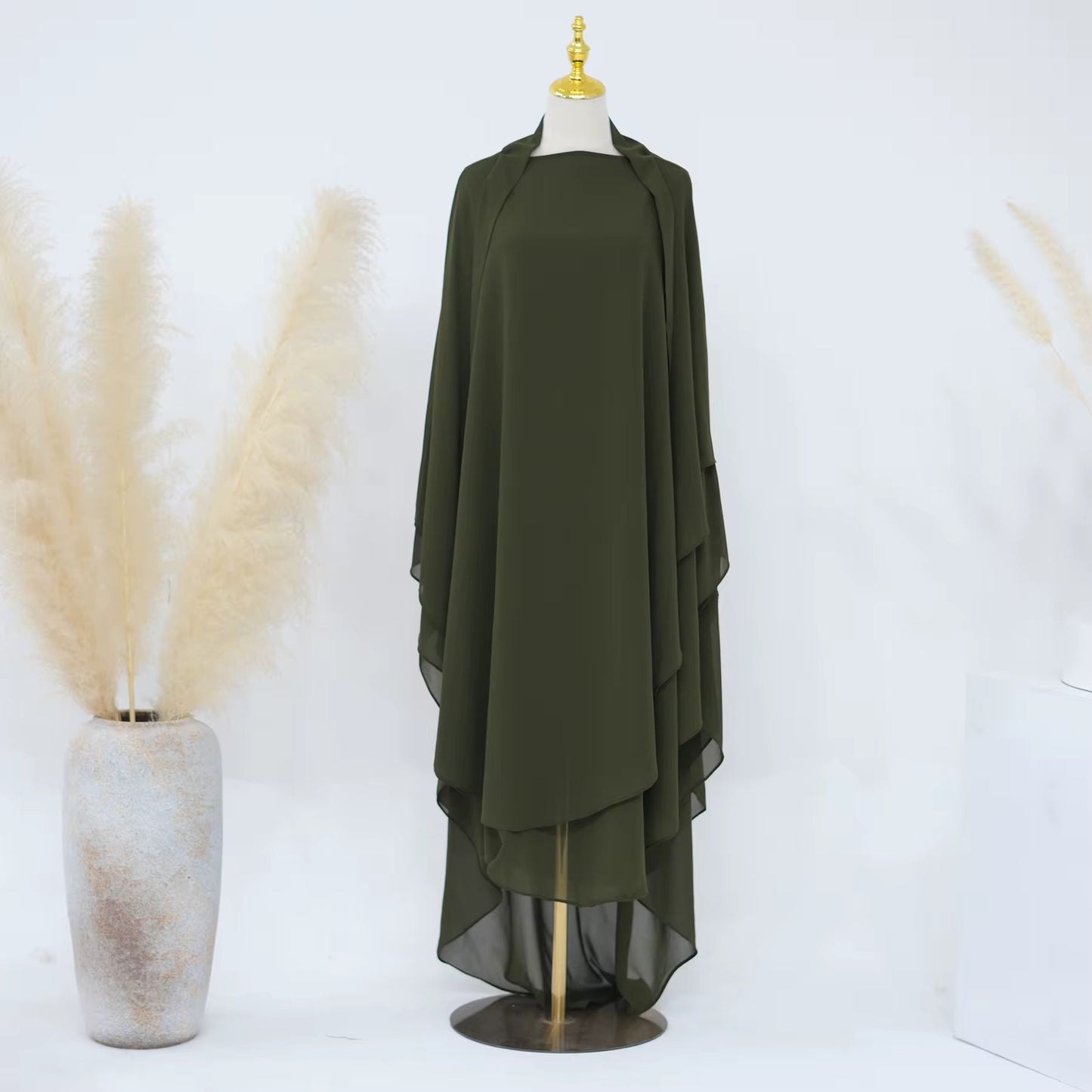 Double Layered Chiffon Khimar