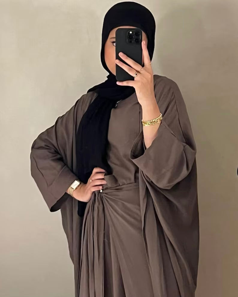 Wrap Abaya - Three Piece Set