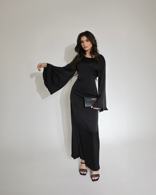 Dunia Satin Tie-Back Dress