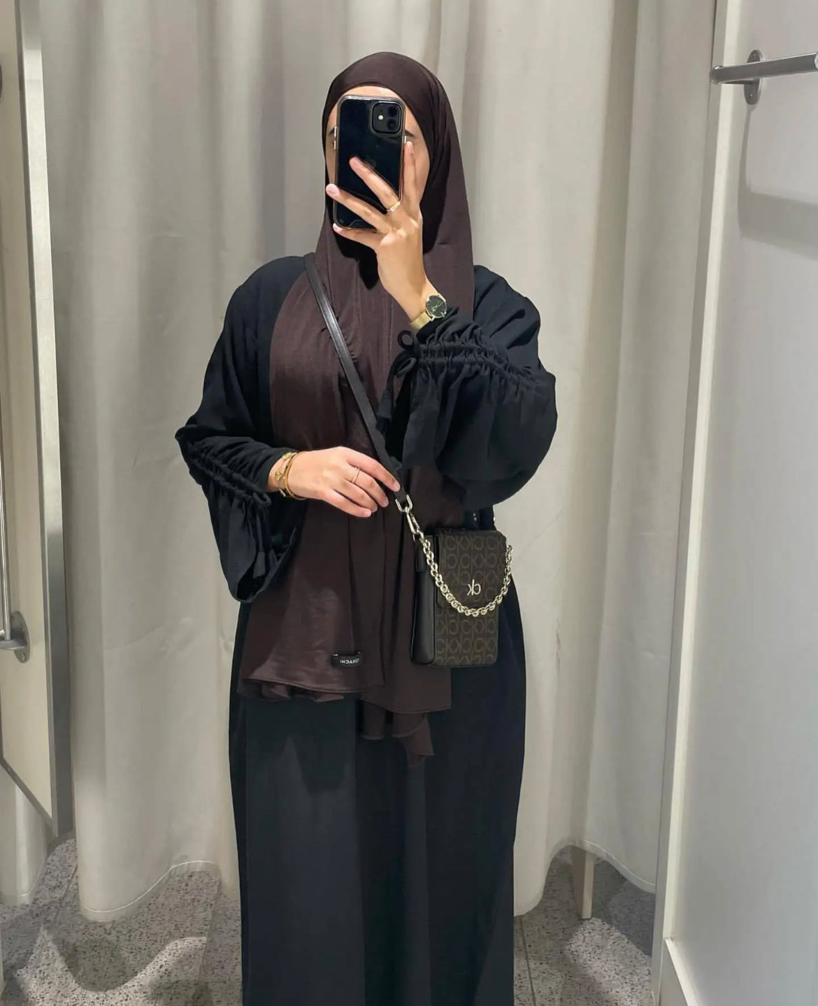 Hala Drawstring Crepe Abaya