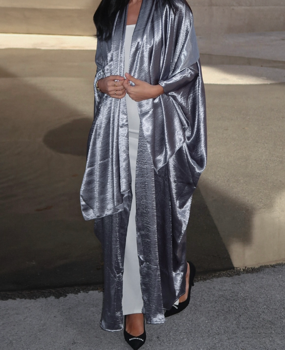 Dinner in Riyadh - Satin Kaftan (Hijab Included)