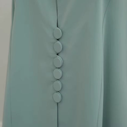 Zarqah Minimal Button Abaya