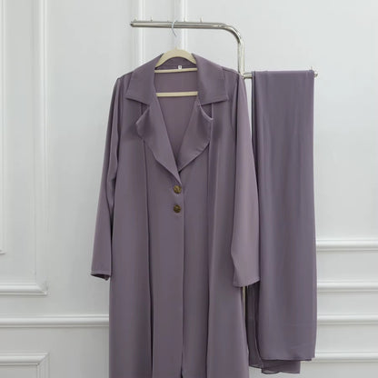 Noora Minimal Button Abaya
