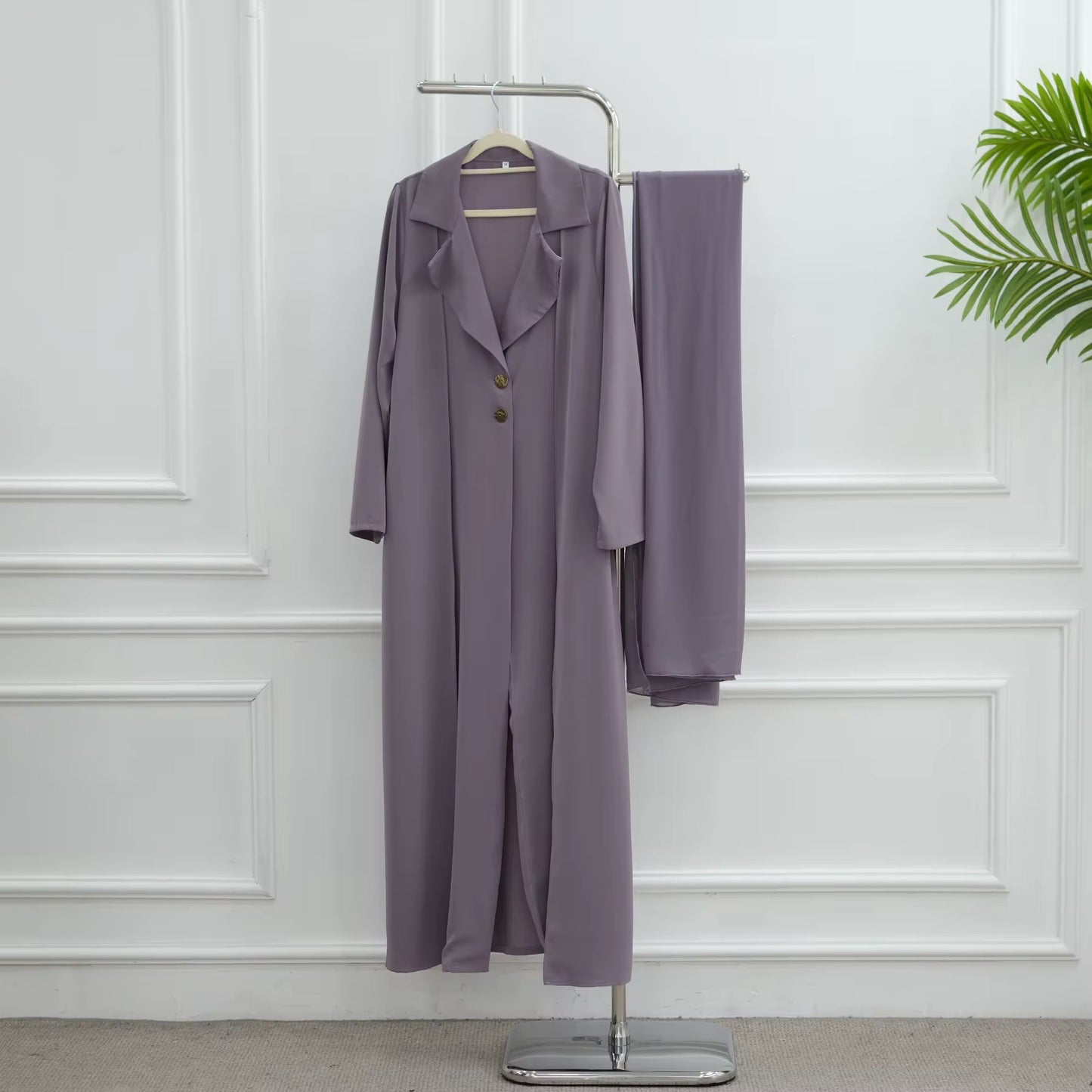 Noora Minimal Button Abaya