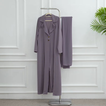 Noora Minimal Button Abaya