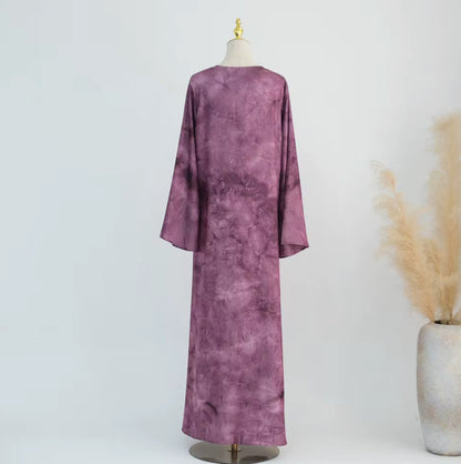 Marble Sheen - Bow Closure Abaya
